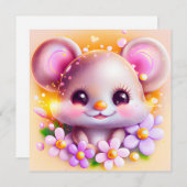 かわいいかわいいピンクマウス シーズンカード (正面/裏面)