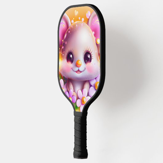 かわいいかわいいピンクマウス ピックルボールラケット (左)
