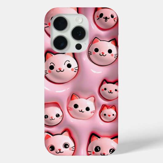 かわいいかわいいピンク猫のケース Case-Mate iPhoneケース (裏面)