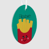 かわいいかわいいフフランスのライズと名前をカスタムする オーナメント (正面)