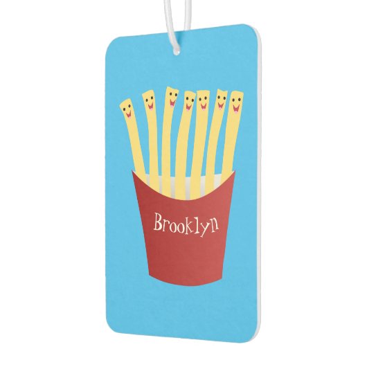 かわいいかわいいフライドファストフード漫画イラストレーション カーエアーフレッシュナー (左)