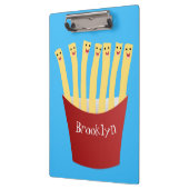 かわいいかわいいフライドファストフード漫画イラストレーション クリップボード (左)