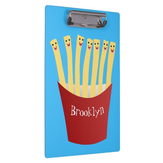 かわいいかわいいフライドファストフード漫画イラストレーション クリップボード (右)