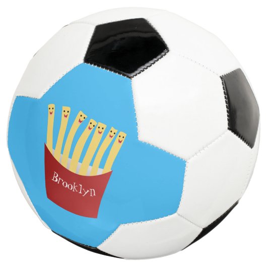 かわいいかわいいフライドファストフード漫画イラストレーション サッカーボール (3/4)