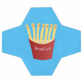 かわいいかわいいフライドファストフード漫画イラストレーション サッカーボール (フラット)