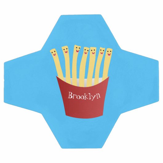 かわいいかわいいフライドファストフード漫画イラストレーション サッカーボール (フラット)