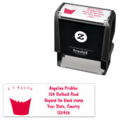 かわいいかわいいフライドファストフード漫画イラストレーション セルフインキングスタンプ (インサイチュ)