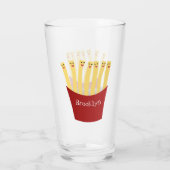 かわいいかわいいフライドファストフード漫画イラストレーション タンブラーグラス (裏面)