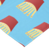 かわいいかわいいフライドファストフード漫画イラストレーション テーブルクロス (アングル)