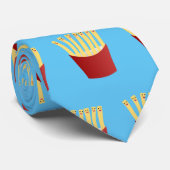 かわいいかわいいフライドファストフード漫画イラストレーション ネクタイ (ロール)