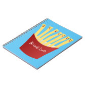 かわいいかわいいフライドファストフード漫画イラストレーション ノートブック (左側)