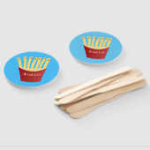 かわいいかわいいフライドファストフード漫画イラストレーション ハンドファン (組立なし)