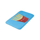 かわいいかわいいフライドファストフード漫画イラストレーション バスマット (アングル)