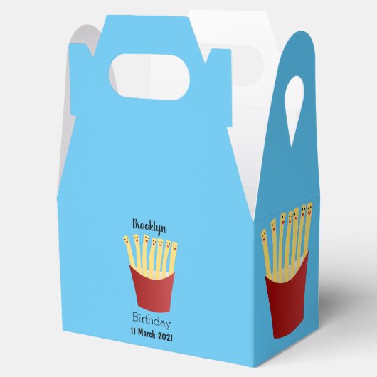 かわいいかわいいフライドファストフード漫画イラストレーション フェイバーボックス (オープン)