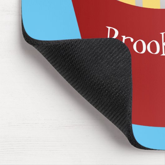 かわいいかわいいフライドファストフード漫画イラストレーション マウスパッド (コーナー)