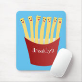 かわいいかわいいフライドファストフード漫画イラストレーション マウスパッド (マウス)