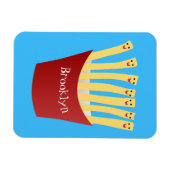 かわいいかわいいフライドファストフード漫画イラストレーション マグネット (横)