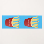 かわいいかわいいフライドファストフード漫画イラストレーション ヨガマット (正面(横))