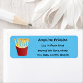 かわいいかわいいフライドファストフード漫画イラストレーション ラベル (インサイチュ)