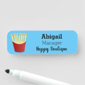 かわいいかわいいフライドファストフード漫画イラストレーション 名札 (インサイチュ)