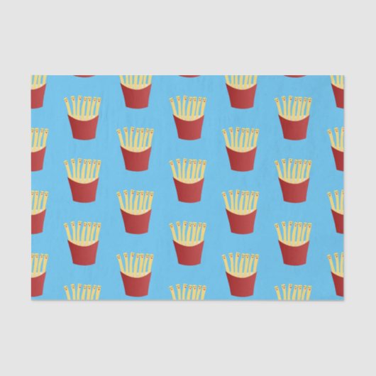 かわいいかわいいフライドファストフード漫画イラストレーション 薄葉紙 (正面)