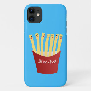 かわいいかわいいフライドファストフード漫画イラストレーション iPhone 11 ケース