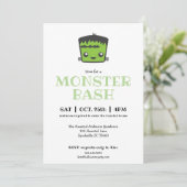 かわいいかわいいフランケンシュタインモンスターハローウィンパーティ 招待状 (スタンド正面)