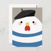 かわいいかわいいフランスのズへイラストレーションはがき ポストカード (正面/裏面)