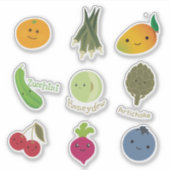 かわいいかわいいフルーティス&野菜ステッカーセット シール (正面)