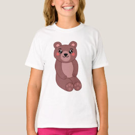 かわいいかわいいブラウンベアイラストレーション Tシャツ