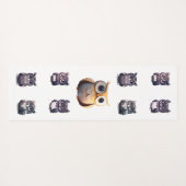 かわいいかわいいブラックフクロウの子ども ヨガマット (裏面(横))