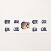 かわいいかわいいブラックフクロウの子ども ヨガマット (正面(横))