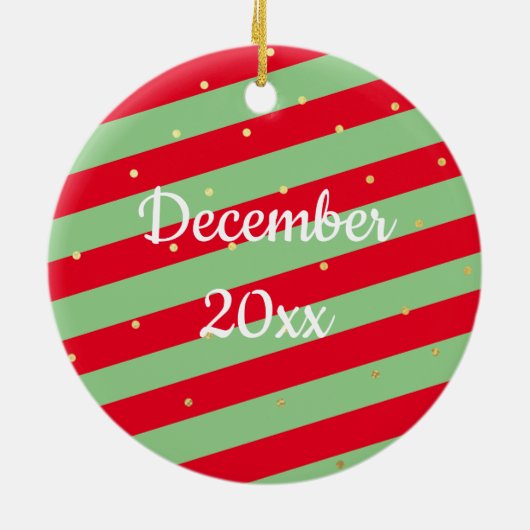 かわいいかわいいブルーオーナメントベビー初めてのクリスマス セラミックオーナメント (裏面)