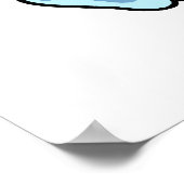 かわいいかわいいブルーバニー ポスター (角)