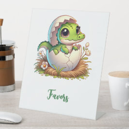 かわいいかわいいベビーアリゲーターハッチアップ 台座サイン