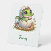 かわいいかわいいベビーアリゲーターハッチアップ 台座サイン (正面)