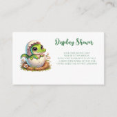 かわいいかわいいベビーアリゲーターハッチベビーシャワー エンクロージャーカード (正面)