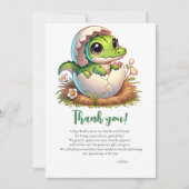 かわいいかわいいベビーアリゲーターハッチベビーシャワー サンキューカード (正面)