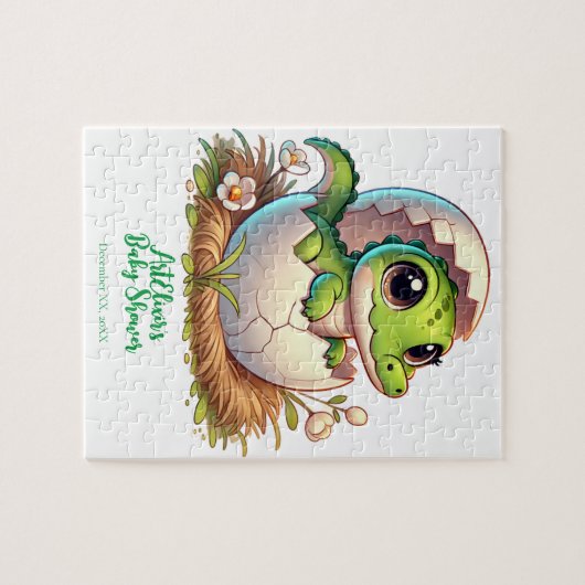 かわいいかわいいベビーアリゲーターハッチベビーシャワー ジグソーパズル (横)