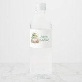 かわいいかわいいベビーアリゲーターハッチベビーシャワー ペットボトルラベル (正面)