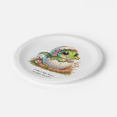 かわいいかわいいベビーアリゲーターハッチベビーシャワー ペーパープレート (アングル)