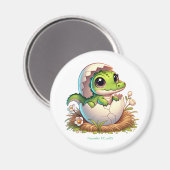 かわいいかわいいベビーアリゲーターハッチベビーシャワー マグネット (正面/裏面)