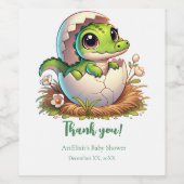 かわいいかわいいベビーアリゲーターハッチベビーシャワー ワインラベル (シングルラベル)