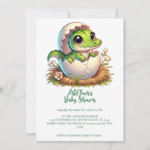 かわいいかわいいベビーアリゲーターハッチベビーシャワー 招待状 (正面)