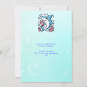 かわいいかわいいボバシャークピンク&ブルーベビーシャワー 招待状 (裏面)