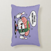 かわいいかわいいボーリングピン付き寿司 アクセントクッション (正面(垂直))