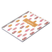 かわいいかわいいポプシクルアイスポップロリーピンクモノグラム ノートブック (左側)