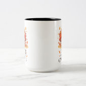 かわいいかわいいマッシュルームハロー秋 ツートーンマグカップ (中央)