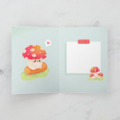 かわいいかわいいマッシュルームパン愛グリーティングカード サンキューカード (内部)