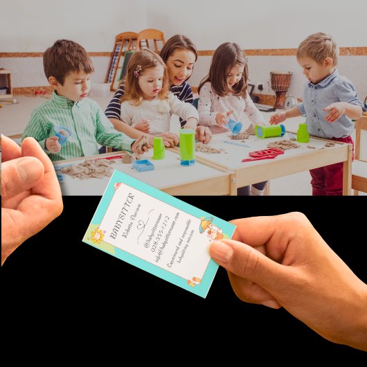 かわいいかわいいマンガキャットベビーシッターQR 名刺